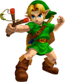 Ocarina of Time 3D Artwork Young Link wielding the Fairy Slingshot (Official Artwork).png (1.68 MB) Artwork of Young Link from Ocarina of Time 3D