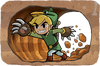 Link qui utilise les Griffes de Taupe