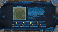 Hyrule Compendium entry for a Blue Hinox in Breath of the Wild