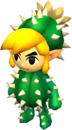 Link con el disfraz de cactus.