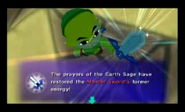 The Master Sword, halfway restored by the prayers of the Earth Sage in The Wind Waker.