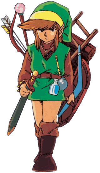 Link - Zelda entre 3 e 15cm (Proporcional a imagem) Branco Brilho