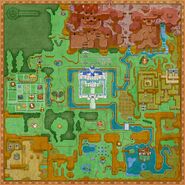 A map of Hyrule from A Link Between Worlds