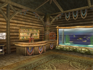 Interior de la cabaña del Muelle de Pesca en Twilight Princess.