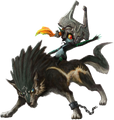 Artwork of Midna and Wolf Link