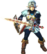 Render of Link in his Fierce Deity Costume from Hyrule Warriors