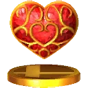 Réceptacle de Coeur de Skyward Sword en tant que trophée dans Super Smash Bros. for Nintendo 3DS.