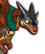 Fiery Aeralfos dialog box portrait from Hyrule Warriors