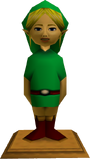 The statue depicting Link created by the "Elegy of Emptiness"