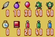 Tingle Tuner Items