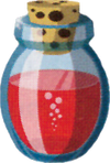 Artwork of a bottle of Red Potion from The Wind Waker