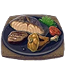 Breath of the Wild Food Dishes Meat and Seafood Fry (Icon)