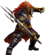 Ganondorf tenant son Trident d'Hyrule Warriors Warriors et Hyrule Warriors Legends