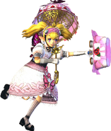 Costume alternatif de Machaon du DLC Twilight Princess d'Hyrule Warriors. Elle ressemble un peu à la princesse Peach