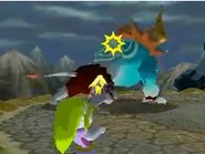 Zelda utilisant l'Arc de Lumière dans Spirit Tracks.