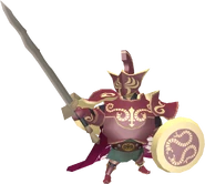 La figurine Tendo d'un Darknut rouge dans The Wind Waker.