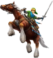 Link y Epona artwork HW.png (206 kB) Artwork de Link sobre Epona con la Espada de Caballero.