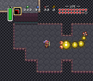 Batalla contra el Moldorm de la Torre de Ganon en A Link to the Past