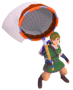 Link et le filet dans Skyward Sword.