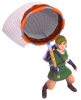 Link qui utilise le filet à papillons