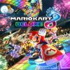 Artwork officiel de Mario Kart 8 Deluxe où l'on aperçoit Link en haut de l'image