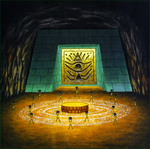 Artwork de l'entrée du Temple de l'Ombre