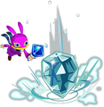Official Artwork of Ravio using the Ice Rod