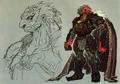 An early concept design of Ganondorf for Twilight Princess from the Hyrule Historia