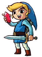 Arte da versão azul de Link