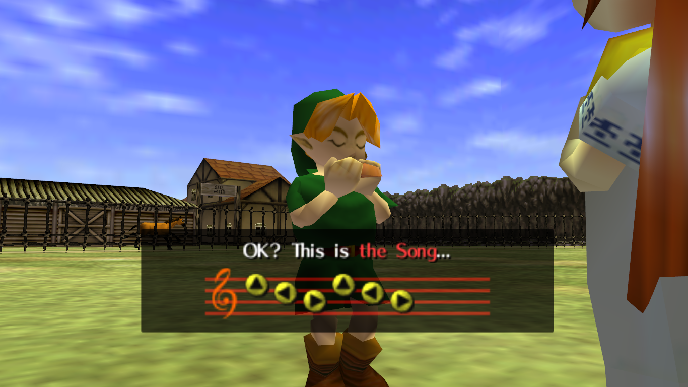 Playing Epona's Song from The Legend of Zelda: Ocarina of Time