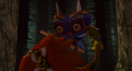 Skull Kid con la Máscara de Majora en Majora's Mask.