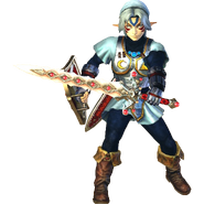 Modelo de Link niño como la Fiera Deidad en Hyrule Warriors.