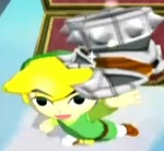 Link obtient les bottes de plomb (The Wind Waker).