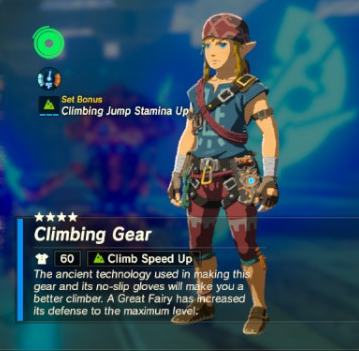 where to get climbing gear botw