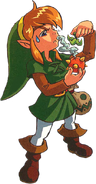 Link qui renifle une graine parfum