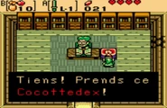 Left qui donne à Link le Cocottedex