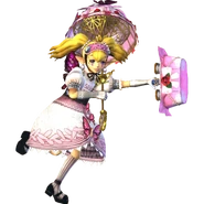 Render of Agitha (Standard Outfit - Twilight) wielding her Princess Parasol from Hyrule Warriors