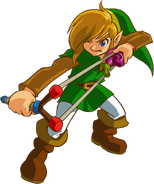 Link qui lance une Graine Mystère