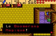 Link qui obtient le boomerang Magique dans Oracle of Seasons.