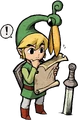 Link Artwork 8 (The Minish Cap).png (1.34 MB) Artwork of Ezlo and Link examining a Dungeon Map