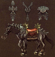 Arte conceptual del caballo en Twilight Princess (Hyrule Historia)