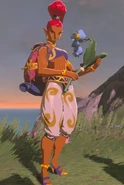 Perda holding Blue Nightshade given to her during the Side Quest