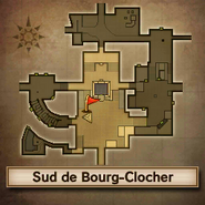 Carte de la partie sud de Bourg-Clocher.