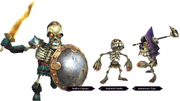 Hyrule Warriors Enemy Units Stalfos & Stalchildren (Render)