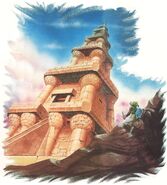 Un autre artwork de Link qui observe la tour