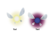 Promotional Render of Tatl & Tael from Hyrule Warriors Legends