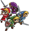 Arte dos quatro Links de Four Swords Adventures