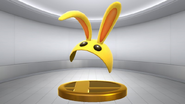 The trophy of the Bunny Hood from Super Smash Bros. for Nintendo 3DS / Wii U