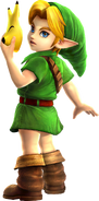 Young Link wearing his Era of the Hero of Time Hero's Clothes from Hyrule Warriors