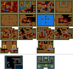 The map of the Hero's Cave in Oracle of Ages